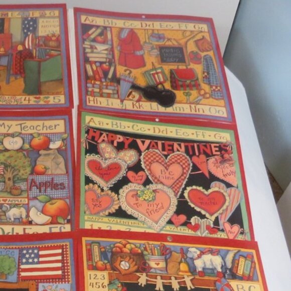 Susan Winget (11) Warm Colors Red School themed Posters (Farmhouse, Country Red) - Picture 4 of 6